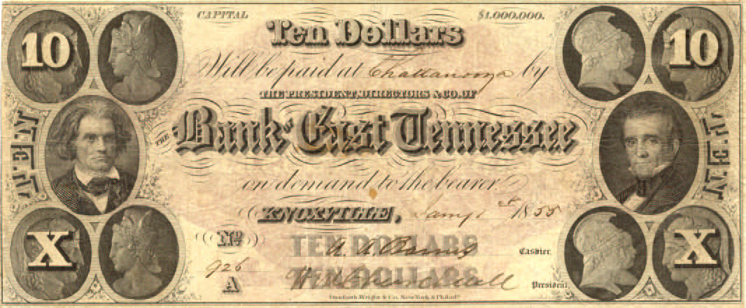 $10 G-125 James K. Polk & John C. Calhoun